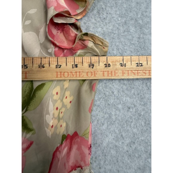 Lane Bryant Silk Skirt Top Set Womens 2X Beige Pink Floral Lace 2 Piece Outfit - Picture 7 of 16